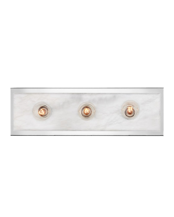 Currey and Company - 5800-0054 - Three Light Bath Wall Sconce - Berdine - Natural / Polished Nickel