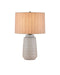 Currey and Company - 6000-0978 - One Light Table Lamp - Owen - Off-White / Light Brown / Antique Brass