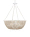 Currey and Company - 9000-1240 - Six Light Chandelier - Wychwood - Sugar White / Sandstone / White
