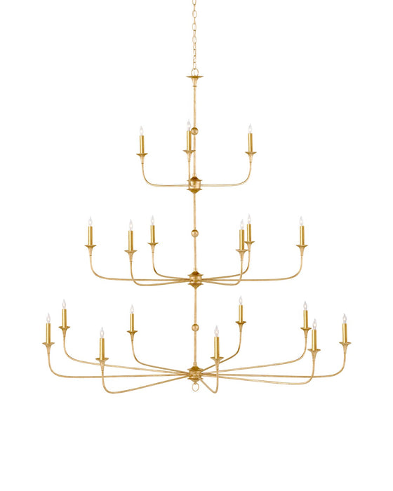 Currey and Company - 9000-1255 - 18 Light Chandelier - Nottaway - Contemporary Gold Leaf / Contemporary Gold