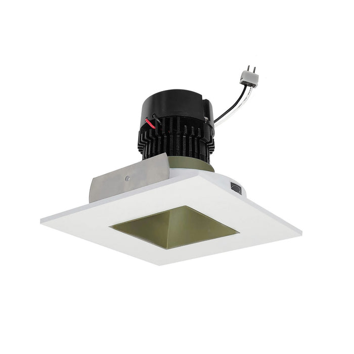 Nora Lighting - NPRLV-4SNDSQ35XCHMPW - LED Retrofit Reflector - Champagne Haze / Matte Powder White