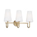 Capital Lighting - 155231AD-550 - Three Light Vanity - Averitt - Aged Brass