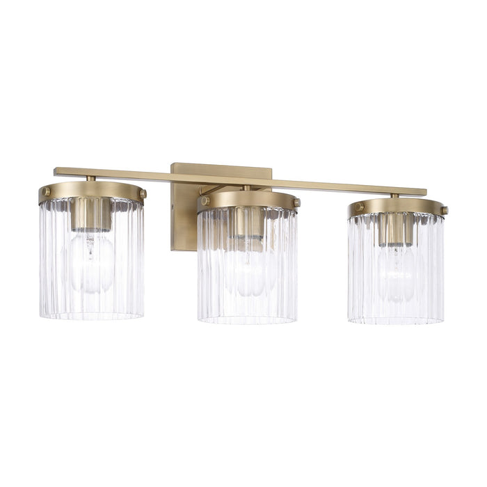 Capital Lighting - 156231AD-555 - Three Light Vanity - Vaughn - Aged Brass