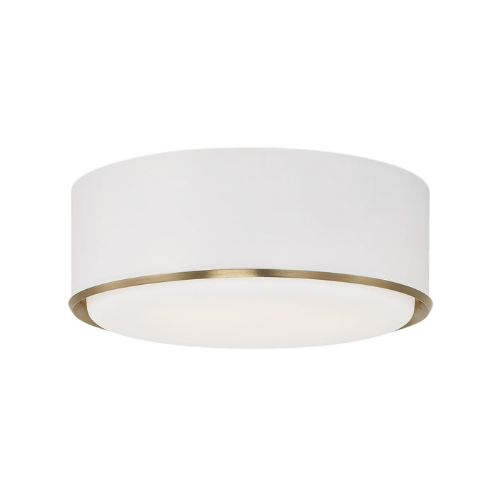 Capital Lighting - 254831RE - Three Light Flush Mount - Carlton - Matte Brass and White