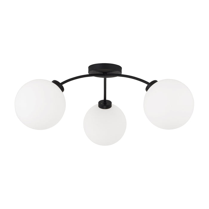 Capital Lighting - 257131BI-557 - Three Light Semi Flush Mount - Amos - Black Iron