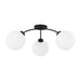 Capital Lighting - 257131BI-557 - Three Light Semi Flush Mount - Amos - Black Iron