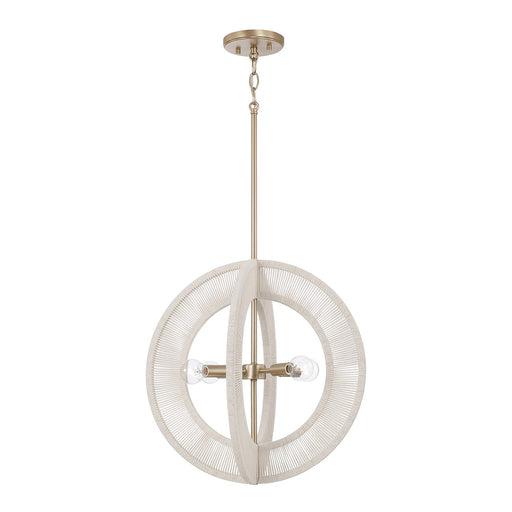 Capital Lighting - 349843MA - Four Light Pendant - Delaney - Matte Brass