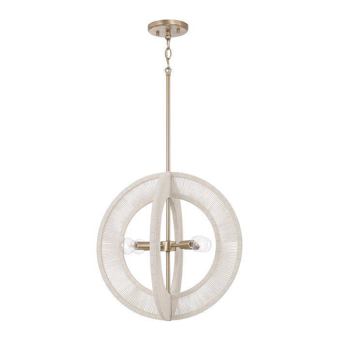 Capital Lighting - 349843MA - Four Light Pendant - Delaney - Matte Brass