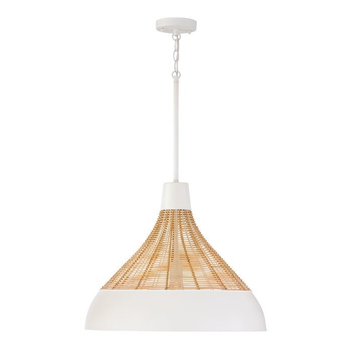 Capital Lighting - 353912WE - One Light Pendant - Kali - Matte White