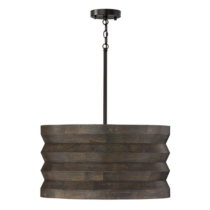 Capital Lighting - 354041EB - Four Light Pendant - Dunn - Espresso Stain and Black