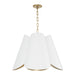 Capital Lighting - 355441RE - Four Light Pendant - Maeve - Matte Brass and White