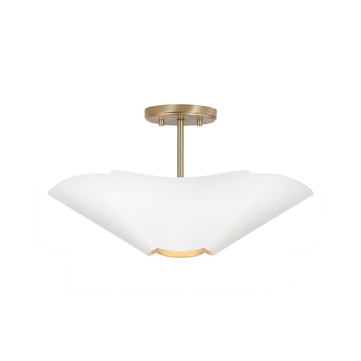 Capital Lighting - 355442RE - Four Light Pendant - Maeve - Matte Brass and White