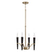 Capital Lighting - 453841AB - Four Light Chandelier - Enzo - Aged Brass and Black