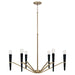 Capital Lighting - 453861AB - Six Light Chandelier - Enzo - Aged Brass and Black