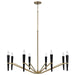 Capital Lighting - 453881AB - Eight Light Chandelier - Enzo - Aged Brass and Black