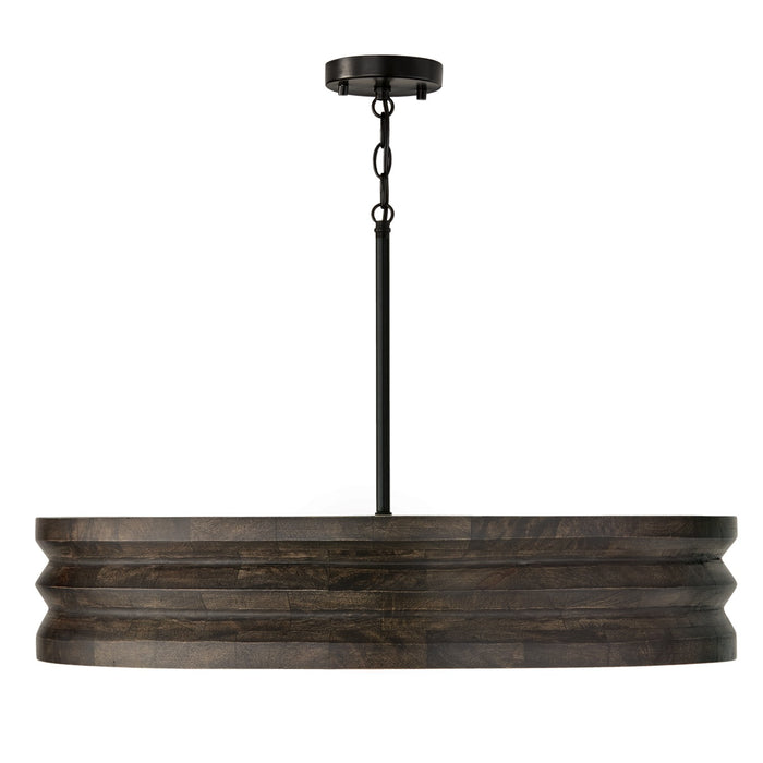 Capital Lighting - 454041EB - Four Light Chandelier - Dunn - Espresso Stain and Black