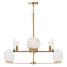 Capital Lighting - 454681AD - Eight Light Chandelier - Oriya - Aged Brass