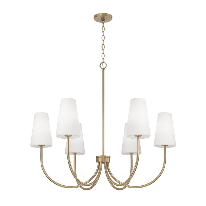 Capital Lighting - 455261AD-550 - Six Light Chandelier - Averitt - Aged Brass