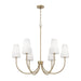 Capital Lighting - 455261AD-550 - Six Light Chandelier - Averitt - Aged Brass