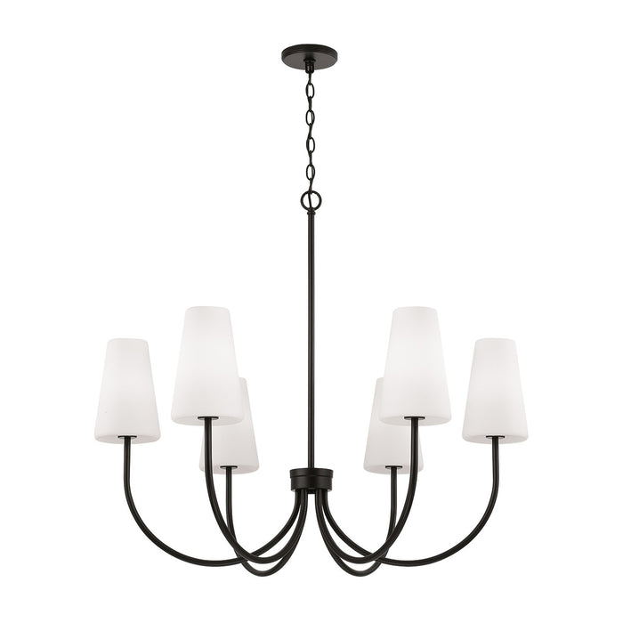 Capital Lighting - 455261MB-550 - Six Light Chandelier - Averitt - Matte Black