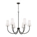 Capital Lighting - 455261MB-550 - Six Light Chandelier - Averitt - Matte Black