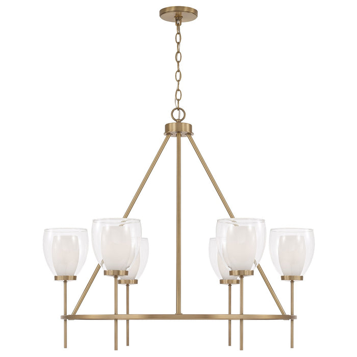 Capital Lighting - 455961AD - Six Light Chandelier - Joss - Aged Brass