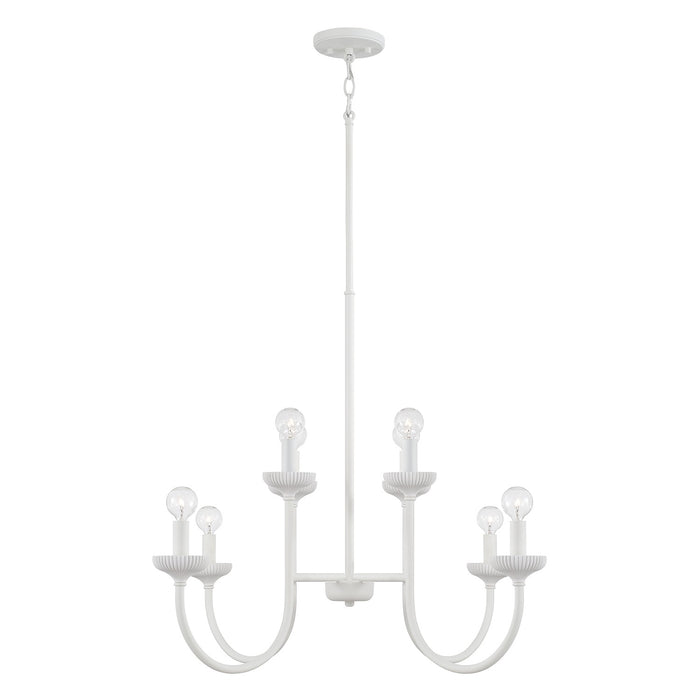 Capital Lighting - 456181CE - Eight Light Chandelier - Mallory - Ceramic White