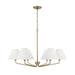 Capital Lighting - 456661AD-714 - Six Light Chandelier - Chadwick - Aged Brass