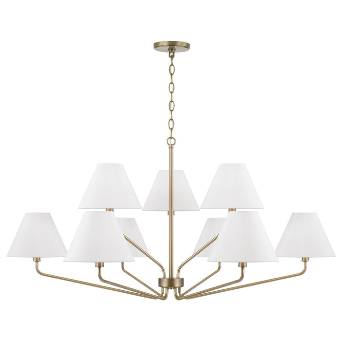 Capital Lighting - 456691AD-714 - Nine Light Chandelier - Chadwick - Aged Brass