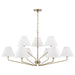 Capital Lighting - 456691AD-714 - Nine Light Chandelier - Chadwick - Aged Brass