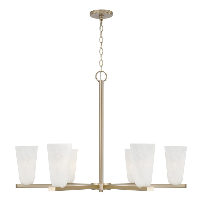 Capital Lighting - 456961MA-556 - Six Light Chandelier - Romy - Matte Brass