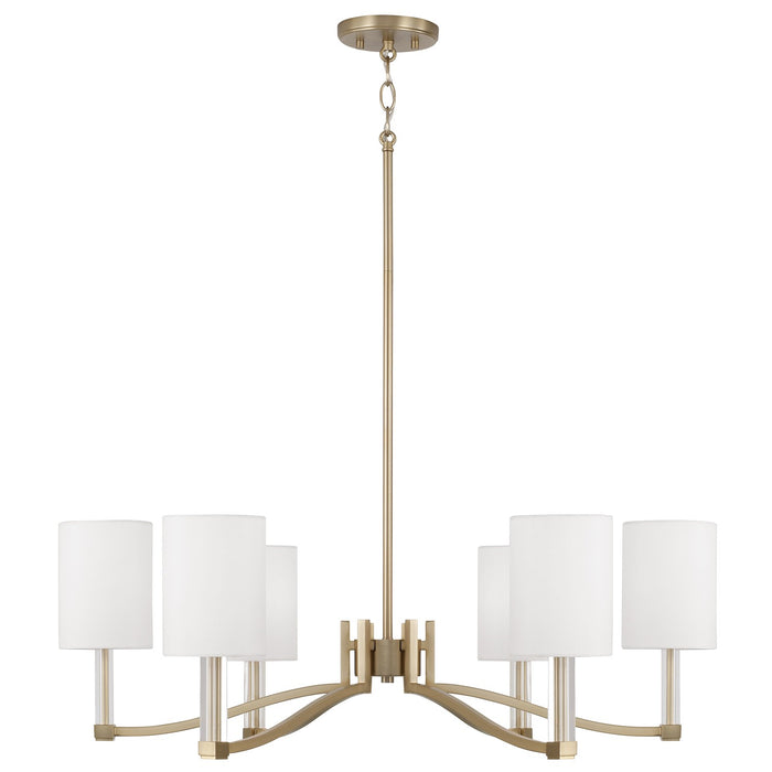 Capital Lighting - 457061MA-715 - Six Light Chandelier - Ingrid - Matte Brass