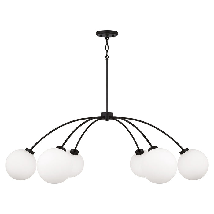 Capital Lighting - 457161BI-557 - Six Light Chandelier - Amos - Black Iron