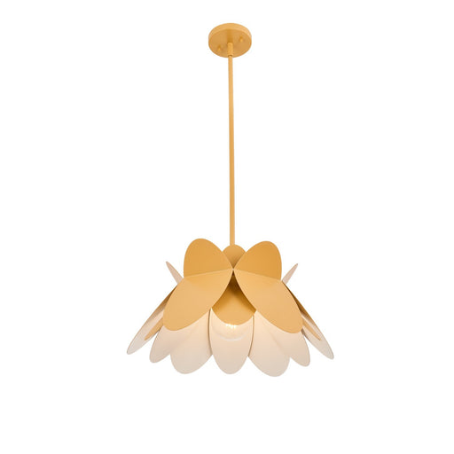 Kalco - 517055WY - One Light Pendant - Flor - White and Yellow