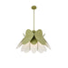Kalco - 517056WG - One Light Pendant - Flor - White and Green