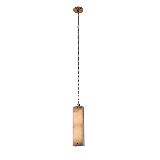 Vertical LED Pendant Winter Brass