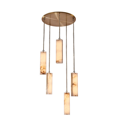 Vertical LED Pendant Winter Brass