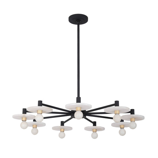 Discus Nine Light Pendant Matte Black