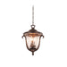 Kalco - 9007BB - Three Light Outdoor Hanging Lantern - Santa Barbara Outdoor - Burnished Bronze