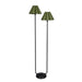 Regina Andrew - 14-1066BB-GRN - Two Light Floor Lamp - Polly - Blackened Brass