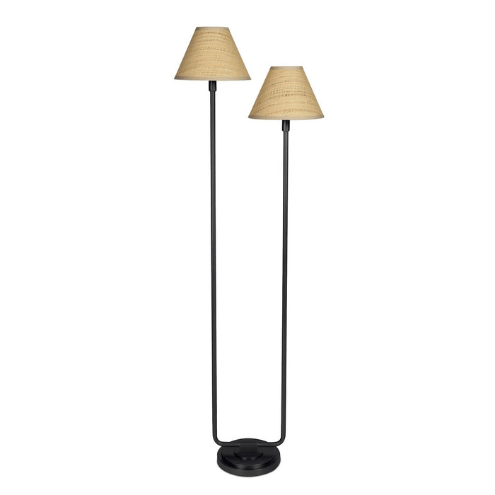 Regina Andrew - 14-1066BB-RAT - Two Light Floor Lamp - Polly - Blackened Brass