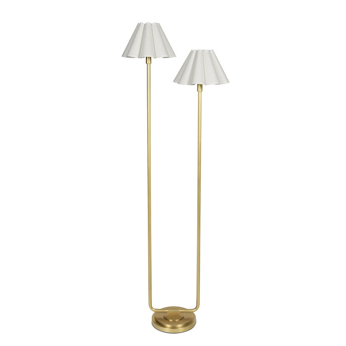 Regina Andrew - 14-1066NB-WT - Two Light Floor Lamp - Polly - Natural Brass