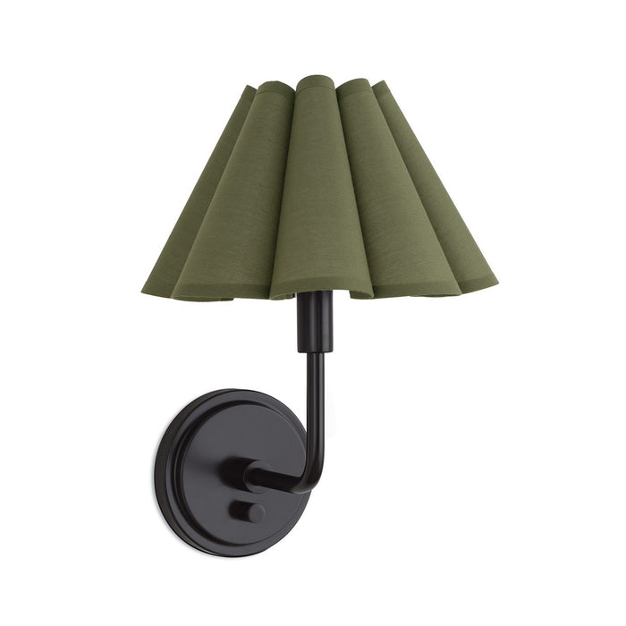 Regina Andrew - 15-1241BB-GRN - One Light Wall Sconce - Polly - Blackened Brass