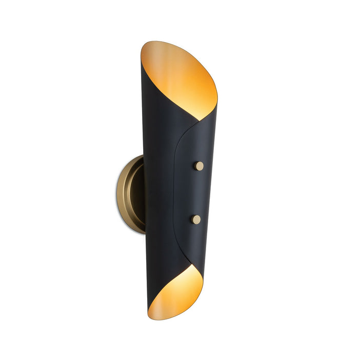 Regina Andrew - 15-1244BBNB - Two Light Wall Sconce - Vest - Blackened Brass