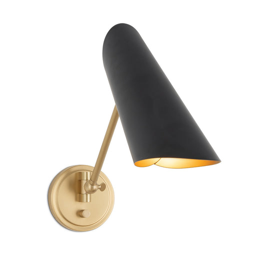 Vest One Light Wall Sconce Blackened Brass