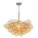 Regina Andrew - 16-1044BNI-AMB - One Light Chandelier - Bubbles - Brushed Nickel