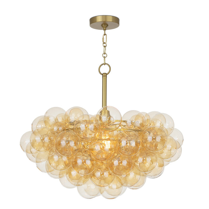 Regina Andrew - 16-1044NB-AMB - One Light Chandelier - Bubbles - Natural Brass