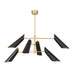 Regina Andrew - 16-1496BBNB - Six Light Chandelier - Vest - Blackened Brass