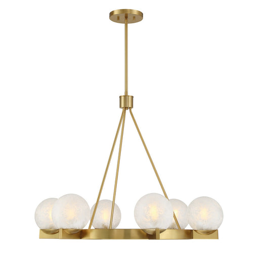 Darien Six Light Chandelier Warm Brass