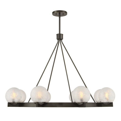 Darien Eight Light Chandelier Mediterranean Bronze